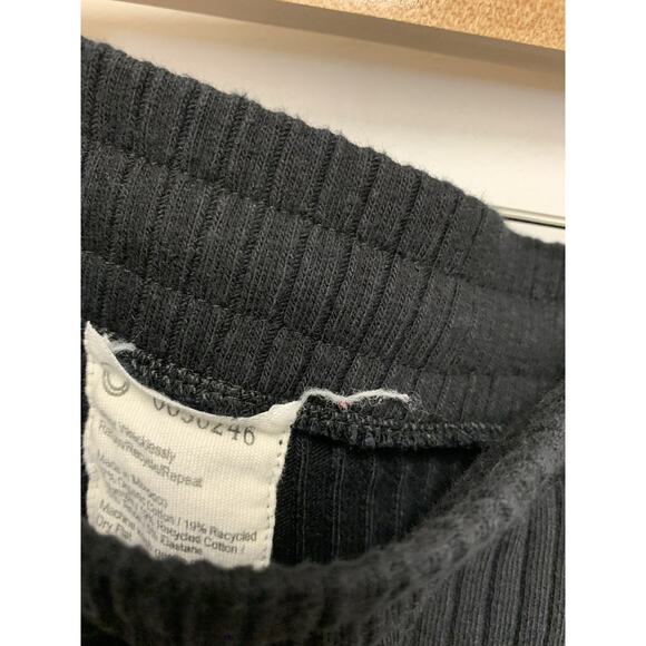 For Days Black Ribbed Flare Sweatpants Medium - Picture 3 of 4